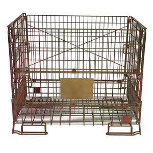 Contenedor de malla de acero de alambre de preforma para mascotas personalizado de alta resistencia Contenedor de jaula de alambre de malla metálica de almacenamiento apilable - Product Image 1