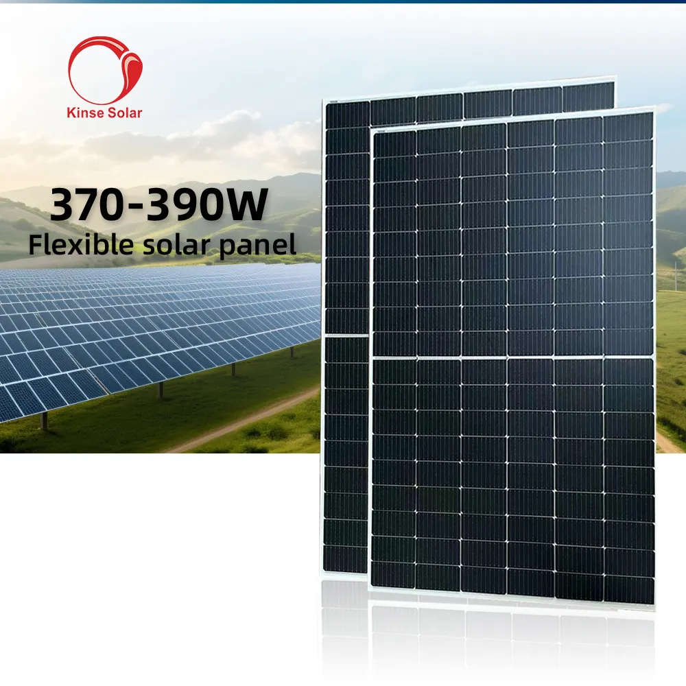 מכירה ישירה במפעל פנלים גמישים 370w 380w 390w 54 תאים למערכת אנרגיה סולארית ביתית