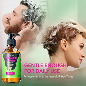 Sulfat bebas bahan organik antiketombe rambut rontok Biotin Rosemary untuk pertumbuhan rambut sampo dan kondisioner Set Label pribadi - Product Image 1