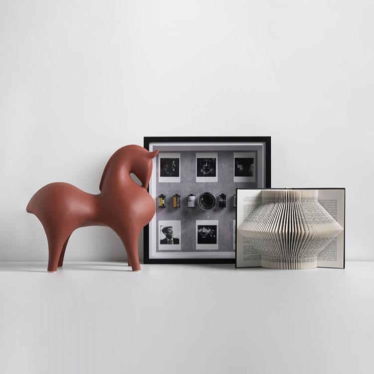 Nordic Pattern Horse Decorative Vintage Ornament Other Home Decoration Ceramic Decors