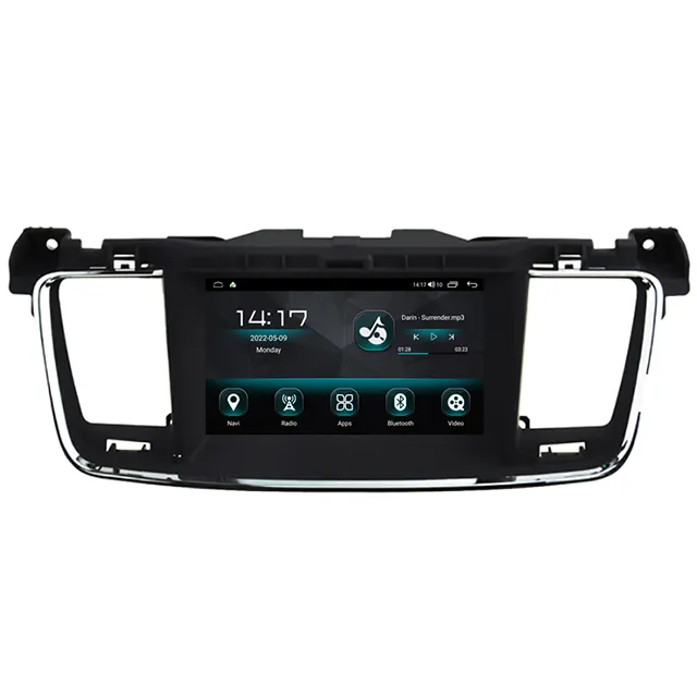 Pantalla de 7 "Pantalla de radio Android estilo OEM sin cubierta de DVD para Peugeot 508 2011-2015 reproductor Multimedia estéreo GPS CarPlay para coche