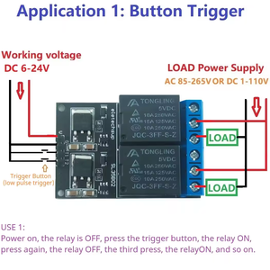 Bistable Multifunction <strong>Relay</strong> N1-4CH DC 12V Self-locking Flip-Flop PN Trigger Board for <strong>Raspberry</strong> <strong>PI</strong> ESP32 ESP8266 - Product Image 5