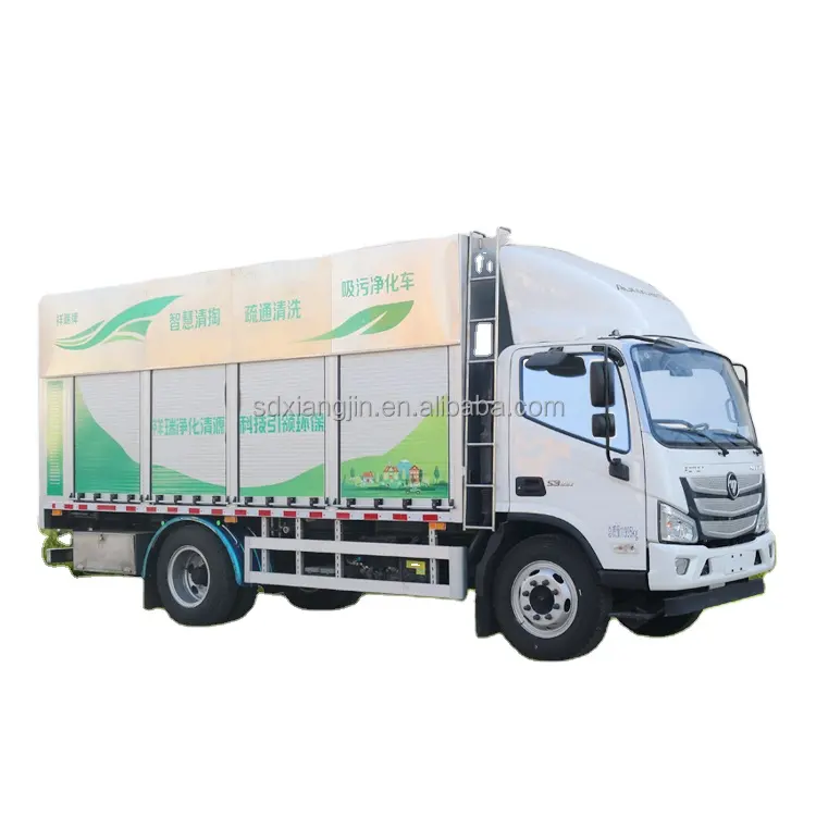 Camión de succión y purificación diésel de gran capacidad, camión de tratamiento de agua a la venta