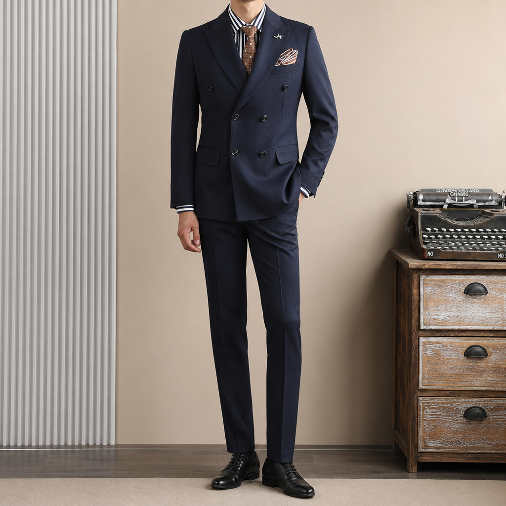 8069-T Blu scuro (completo giacca + pantaloni)