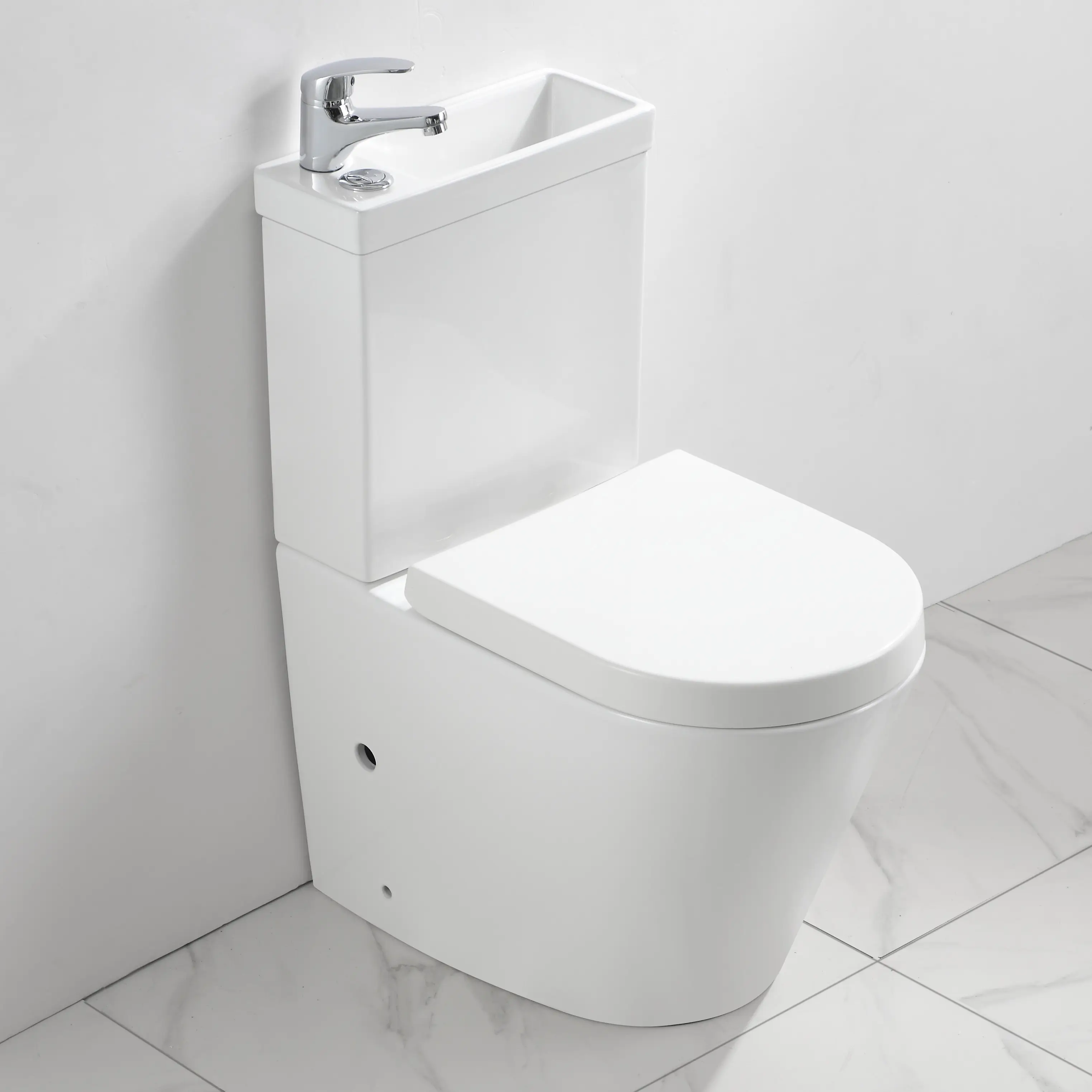 Chaozhou-baño 2 en 1 con lavabo, juegos de inodoro de cerámica con Suite de cierre con lavabo