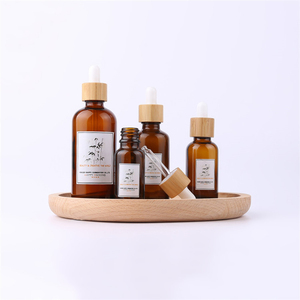 10ml <strong>15ml</strong> 30ml 50ml 100ml Bamboo Lid <strong>Empty</strong> <strong>Dropper</strong> <strong>Bottle</strong> Amber Essential Oil Glass <strong>Bottle</strong> With <strong>Dropper</strong> and Your Logo - Product Image 3