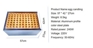 88 Chicken Egg Tester Table Egg Candler for <strong>Testing</strong> Eggs in Incubation <strong>Process</strong> - Product Image 3
