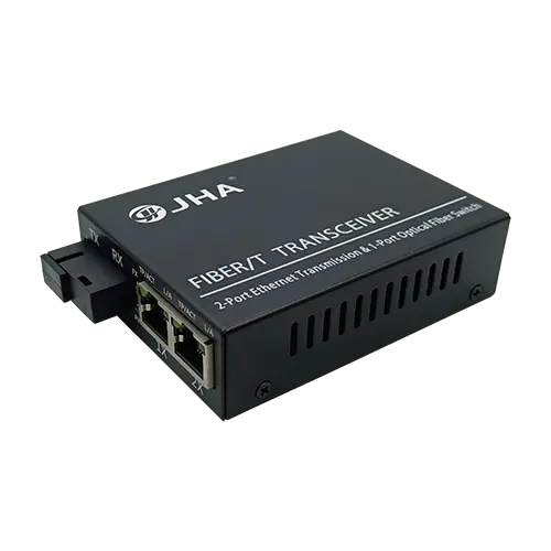 Konverter Media serat Gigabit, 1 port 1000 dasar FX dan 2 port 10 100 1000 sakelar dasar 1000mbps saklar jaringan untuk rumah pintar