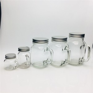 50ml 120ml 420ml 500ml 620ml金属蓋付きジュースビールミルクティー用の高品質の正方形の飲料メイソンジャー - Product Image 1