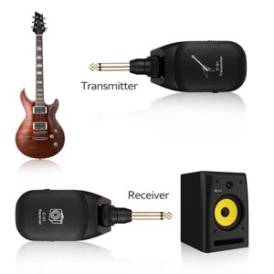 Sistema inalámbrico para guitarra eléctrica, transmisor y receptor con batería recargable integrada, UHF - Product Image 4