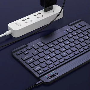 Teclado BT inalámbrico de 10 pulgadas Universal recargable colorido para teléfono móvil/tableta Compatibilidad de tres sistemas - Product Image 2