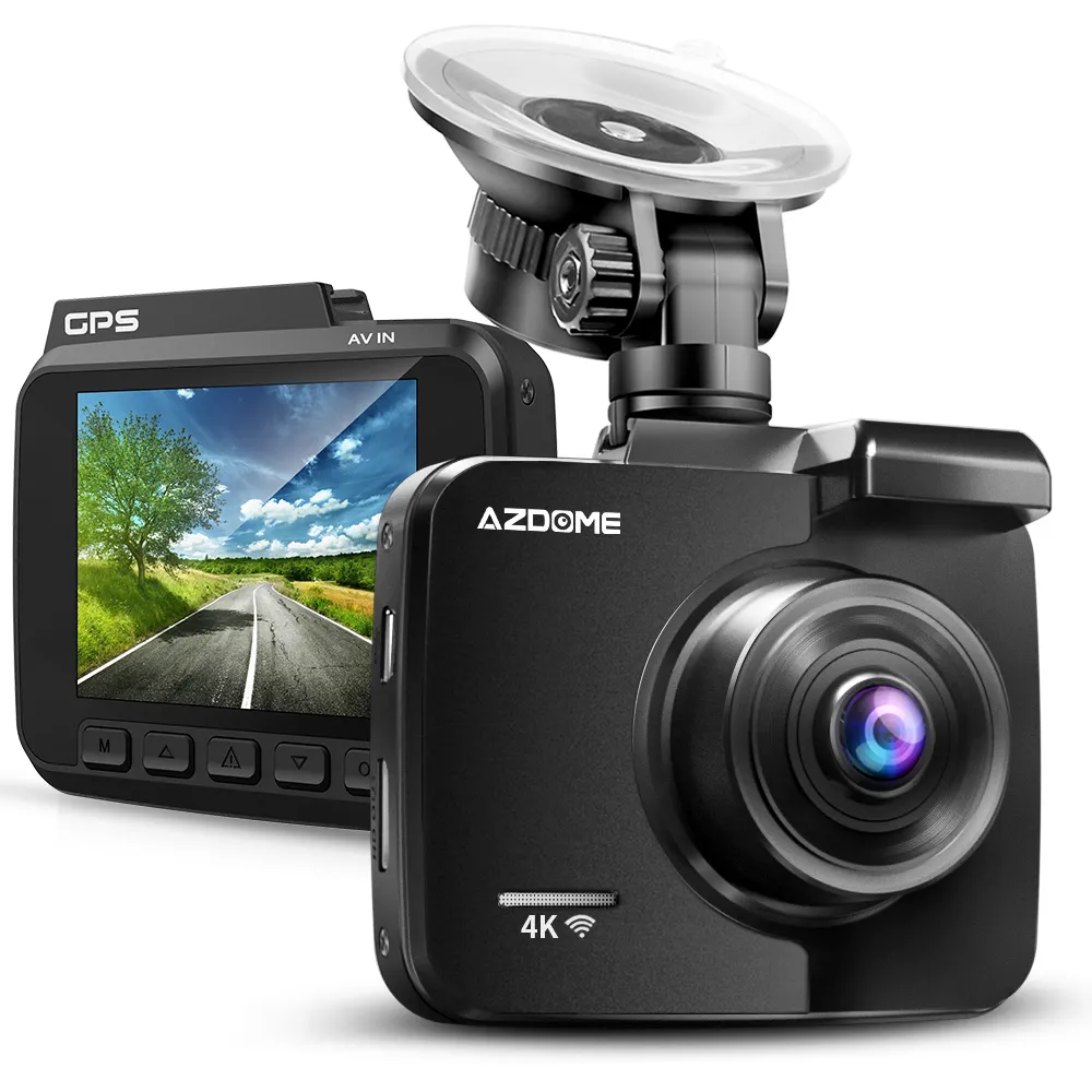 Dash Cam doppia lente Ultra HD 4K auto DVR Camera WIFI GPS retrovisione visione notturna WDR Loop registrazione monitor di parcheggio accessori per auto