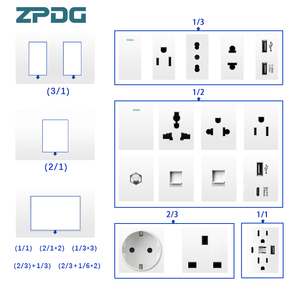 เต้าเสียบที่ทันสมัยพร้อม USB และ Type C 20W ที่ชาร์จแบบเร็วสวิตช์ปลั๊กไฟแบบอเมริกันที่บ้านที่ชาร์จเร็วปลั๊กไฟติดผนังปลั๊กคู่ - Product Image 5
