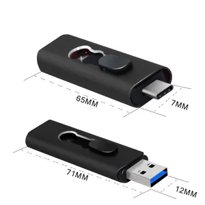 OTG 2合1通用串行总线3.0闪存驱动器，带c型笔4GB-128GB容量激光徽标通用串行总线2.0接口，盒装手机和平板电脑 - Product Image 6