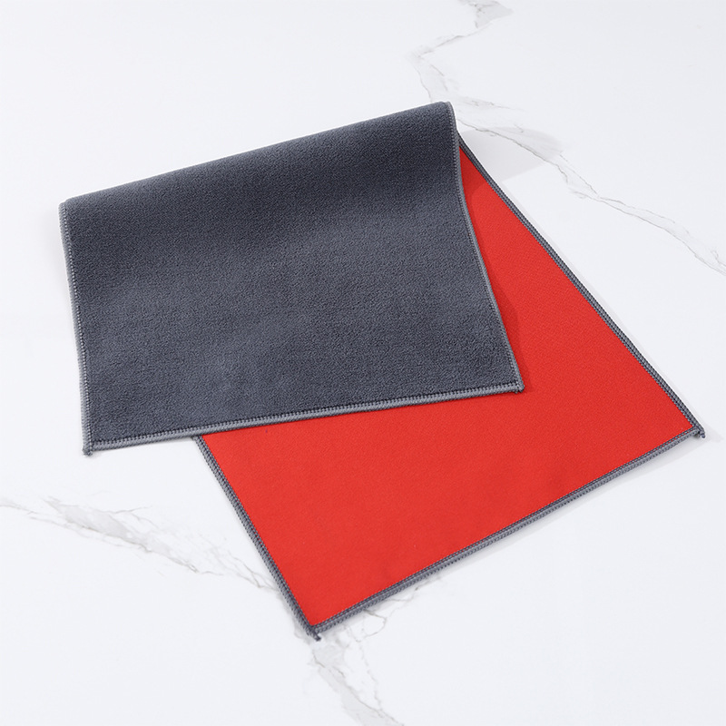 Suède + Molleton Corail, Rouge et Gris