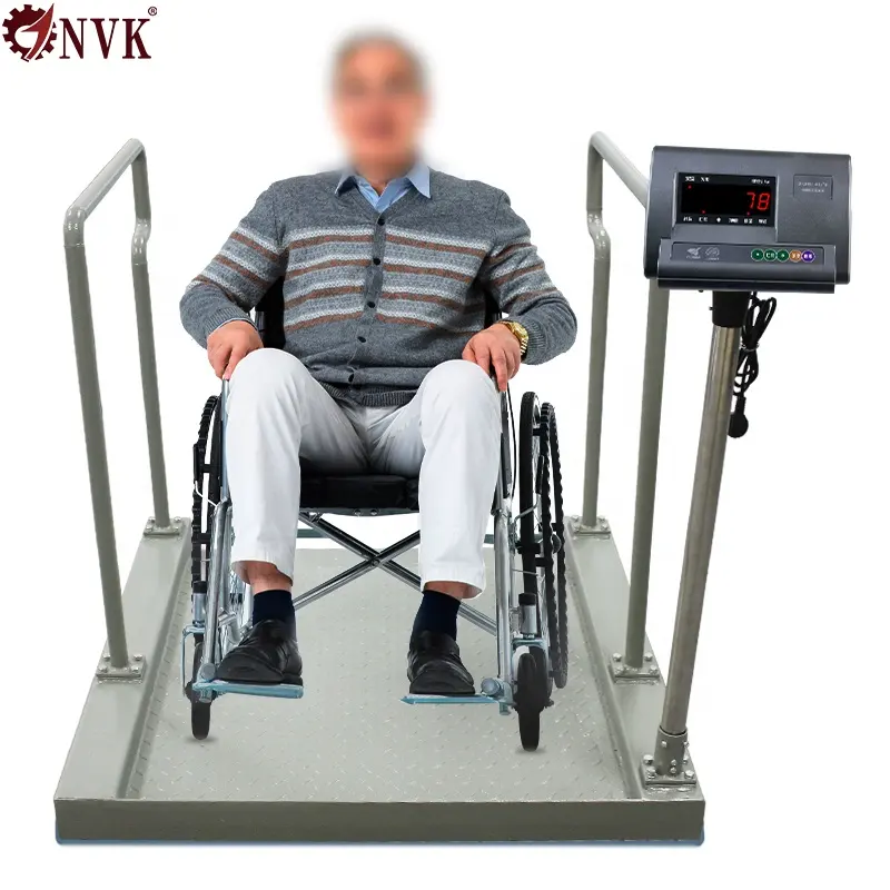 NVK-báscula digital para silla de ruedas, balanza electrónica de 0,8x0,8 m para diálisis, peso de suelo de hasta 500kg, 1x1m