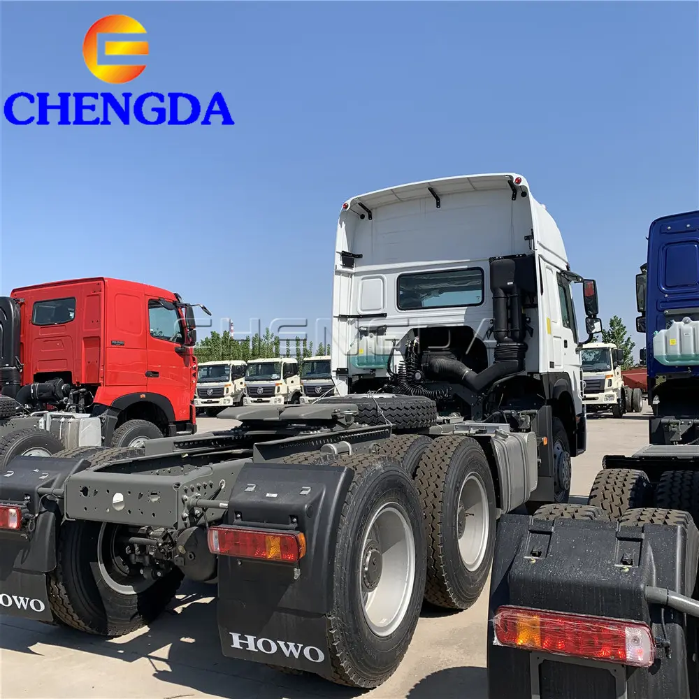 Direita chinesa diesel 6x4 caminhão trator cabeça usada à venda