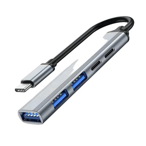 USB C集线器多端口扩展坞类型C 5端口分离器USB扩展器充电适配器多接口转换器