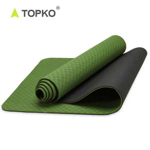 TOPKO Durable Anti-Slip Waterproof <strong>Dual</strong> <strong>Color</strong> 4/6/8/10mm Laser Printing Thickness Exercise TPE Yoga <strong>Mats</strong>