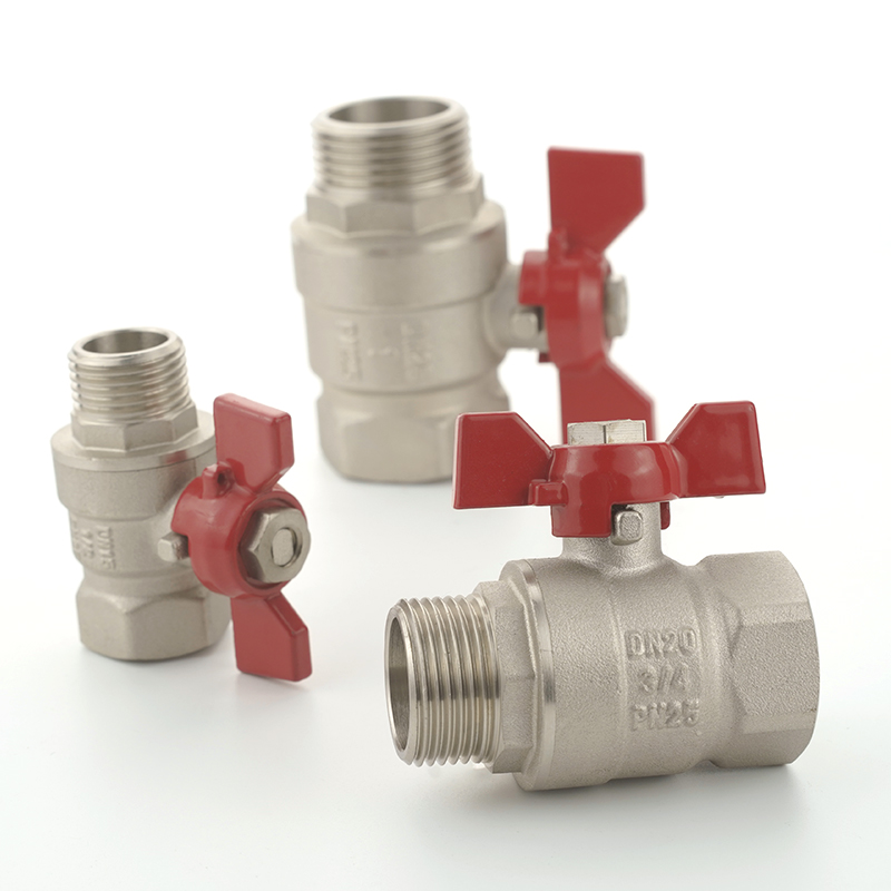 Wholesale Price 1/2" - 1" Female to Male Water Brass Ball Valve with Butterfly Handle