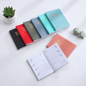 2024 A7 Mini Agenda portátil libro diario planificador semanal Cuadernos para hacer lista Bloc de notas en inglés con calendario - Product Image 4
