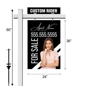 Thương mại lớp 6ft PVC Vinyl bất động sản đăng bài rustproof hàng rào Cổ Phần mở nhà giữ dấ<span class=keywords><strong>u</strong></span> hiệ<span class=keywords><strong>u</strong></span> cho bán - Product Image 3