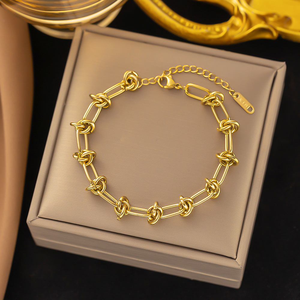 bracelet chaîne à épines en or-2