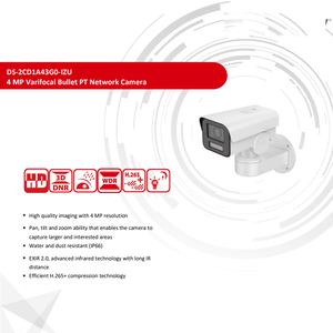 Cámara de Red de Vigilancia con Micrófono Incorporado, Cámara IP IR 50M, Ranura para Tarjeta SD, WDR, 4MP, 4X, Zoom PT - Product Image 2