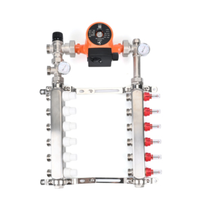 Комплект коллектора из нержавеющей стали 2-12 способов с регулятором температуры/расходомером/смесительным насосом - Product Image 1