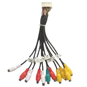 汽车用Dvd安卓导航Rca视频音频电缆20针功率放大器线束 - Product Image 1