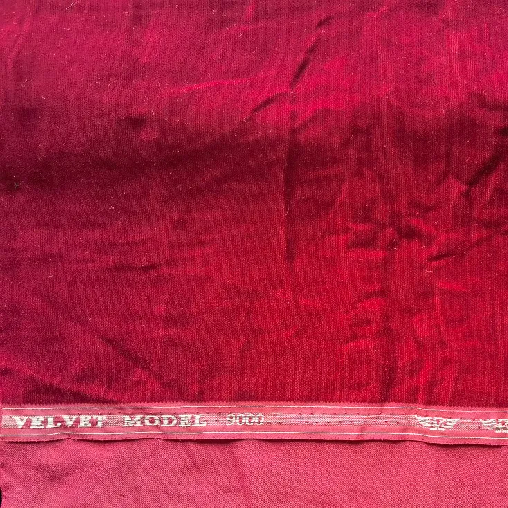 100% Polyester Korea Velvet Fabric Model Velvet 9000 Dyed in Colors for Dress or Upholstery
