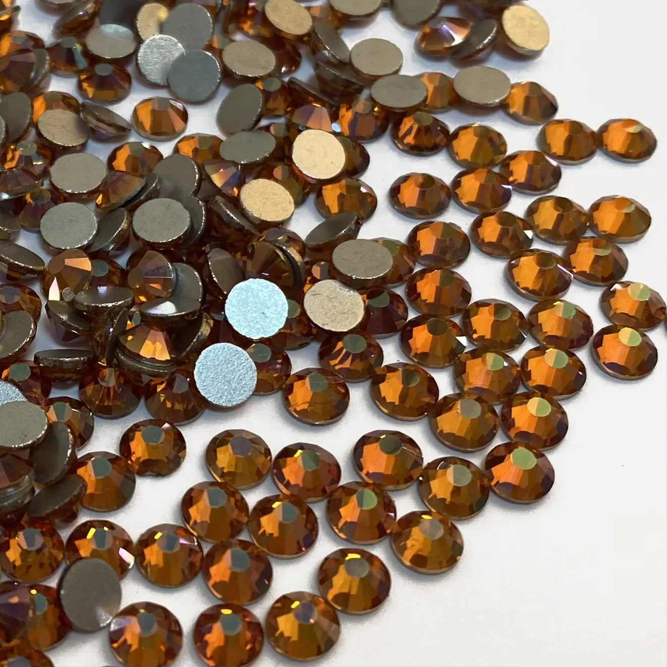Diamantes de imitación de gelatina transparente, adornos de cristal con parte trasera plana para uñas, joyería, precio de fábrica