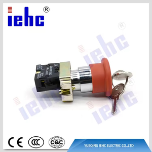 IEHC YB4(XB4)-BS142 NC 40mm rosso pulsante di arresto di emergenza interruttore a chiave XB4 fungo testa autobloccante interruttore a pulsante - Product Image 3