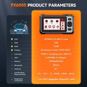 2025 nuovo arrivo ANCEL FX6000 OBD2 strumento di scansione diagnostica AutomotiveTool con funzione di Test attivo 4 servizio di Reset del sistema 7 - Product Image 2