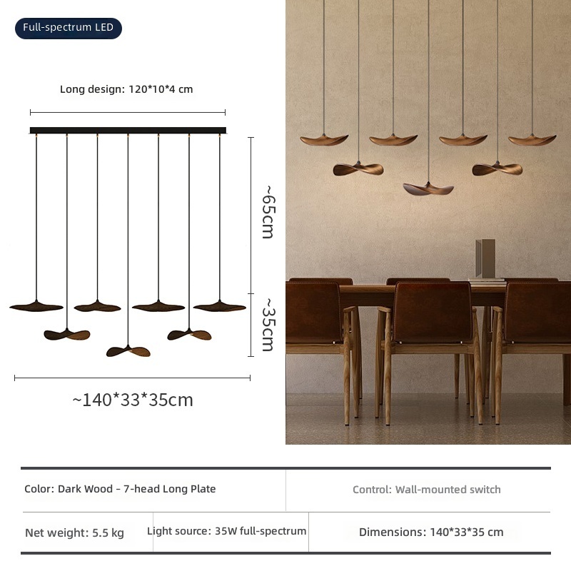 Corps de lampe en bois foncé 7 (long 120*6cm) 25
