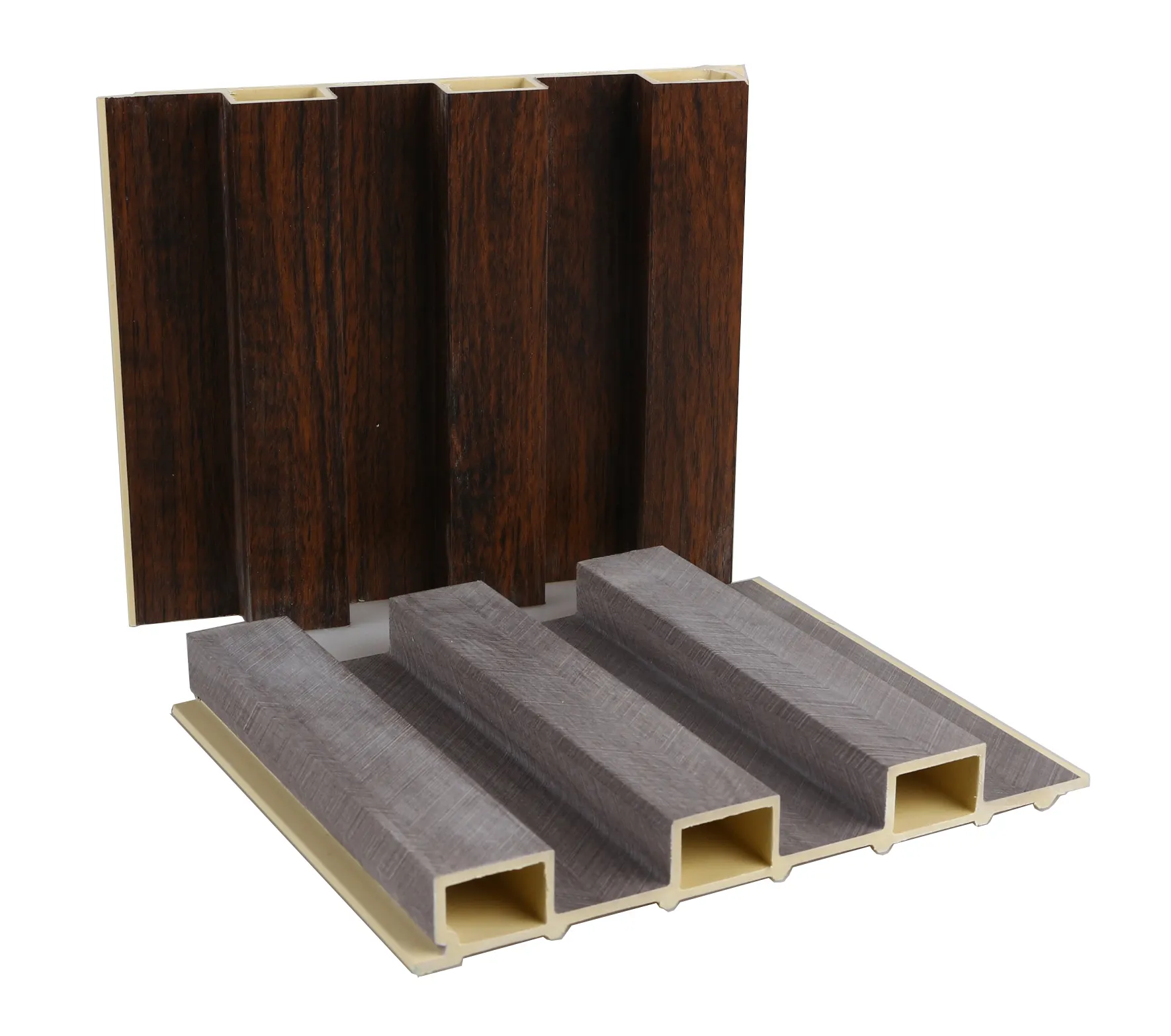 Panel de pared Wpc de madera y plástico de alta calidad para uso en interiores Paneles de pared estriados Fabricantes de paneles de pared Wpc al por mayor de China