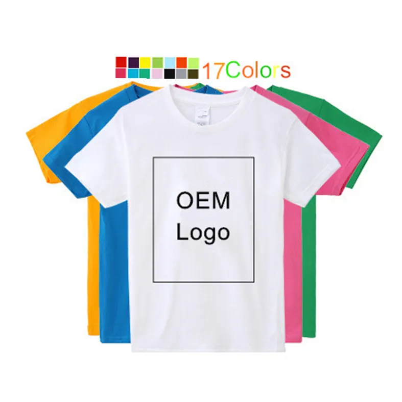 Camisetas lisas con impresión de alta calidad para niños, ropa de algodón para niños, 2020