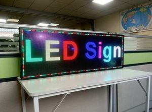 P5 39 "x 14" Программируемый полноцветный СВЕТОДИОДНЫЙ рекламный знак, Wi-Fi, USB, поддерживаемая цифровая плата для прокрутки сообщений постоянного тока - Product Image 3