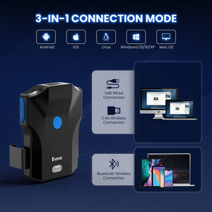 Escáner de código de barras Eyoyo QR Bluetooth actualizado, lector de código de barras 1D 2D con clip trasero inalámbrico para teléfono con función de escaneo de imágenes - Product Image 4
