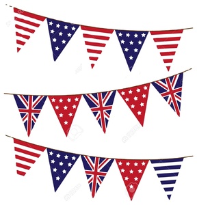 Banderines de plástico para fiesta, banderines triangulares de poliéster, pancarta de cuerda, venta al por mayor - Product Image 1