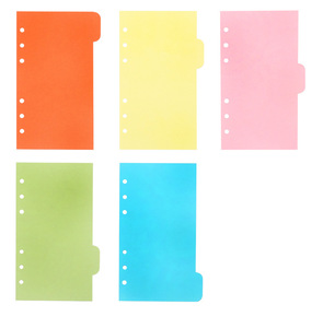 A5 A6 Separator 6Ring Binder Index Page <strong>Color</strong> Index Divider for Loose Leaf Binder Planner <strong>Notebook</strong> <strong>with</strong> 5 Different <strong>Colors</strong>