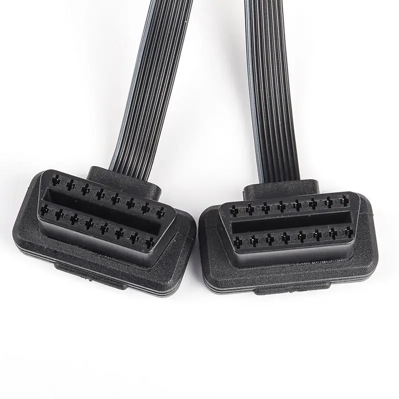 Car OBD2 1 male to 2 female splitter y flat line extension cable
