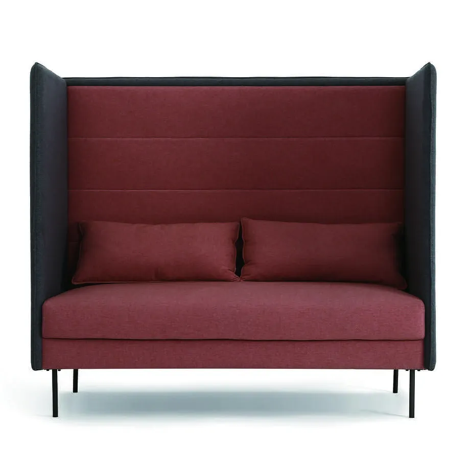 Solto mobiliário sofá highback 2 lugares sofá da tela visual para escritórios ou salas de estar