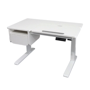 Escritorio fácil de instalar, mesas de estudio inteligentes para estudiantes modernas con estantería, escritorio eléctrico ergonómico ajustable en altura para ordenador para chico - Product Image 1