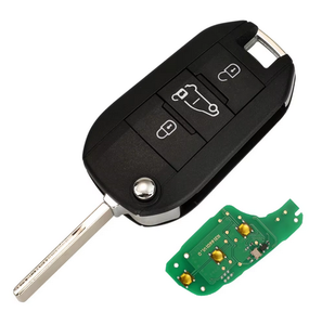 For Peugeot 3 Button <strong>Remote</strong> Key with 433MHz and HITAG AES 4A Chip Without lg - Product Image 1