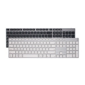 Teclas negras de alta calidad, teclado qwerty de metal, diseño de Reino Unido, teclado inalámbrico bluetooth para apple mac
