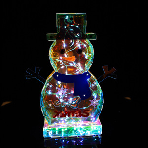 Snowman giáng sinh trang trí cửa sổ Đèn LED Đèn quà tặng giáng sinh Đảng trang trí đèn thắp sáng Snowman - Product Image 4