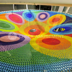 Cổ Vũ Vui Chơi Giải Trí Leo Núi <span class=keywords><strong>Net</strong></span> Trẻ Em Crochet Nylon Cầu Vồng <span class=keywords><strong>Net</strong></span> Sân Chơi Trong Nhà Thiết Bị - Product Image 6