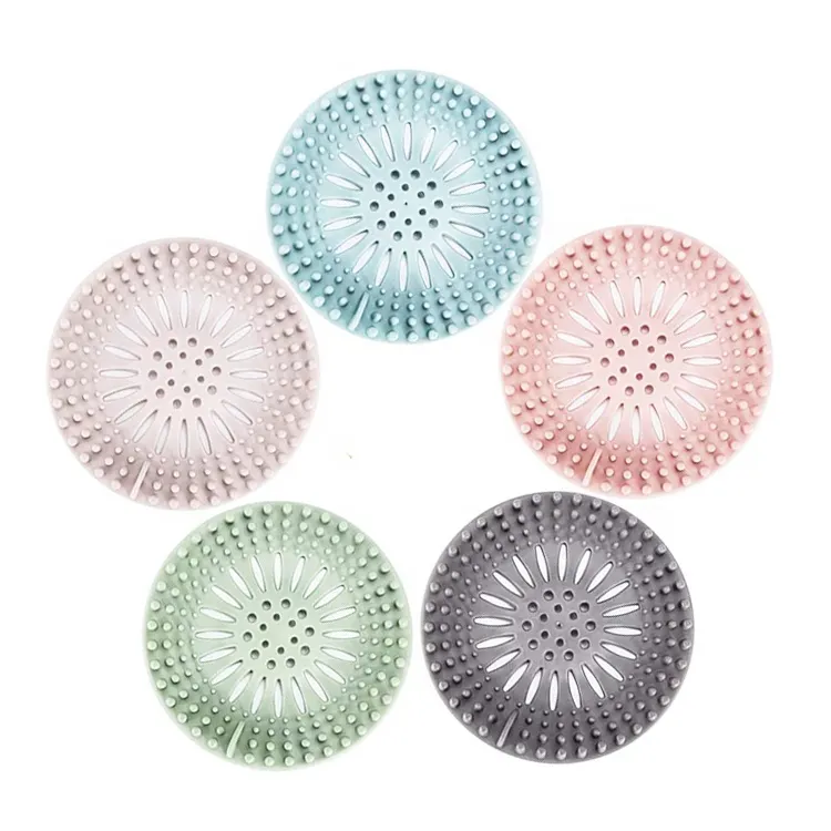 Pratique cuisine salle de bain sol douche Drain couvercle crépine Silicone cheveux bouchon évier crépines pour capteur de cheveux