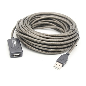 10M 20M 30m <span class=keywords><strong>Usb</strong></span> <span class=keywords><strong>2.0</strong></span>公对母有源中继器延长电缆高速480Mbps笔记本电脑传输延长电缆